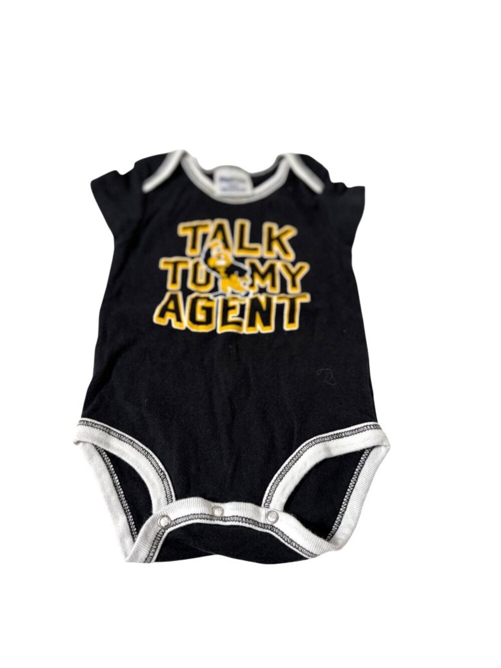Pro Edge Infant Baby Size 0 3 months black white iowa hawkeyes 1 piece bodysuit